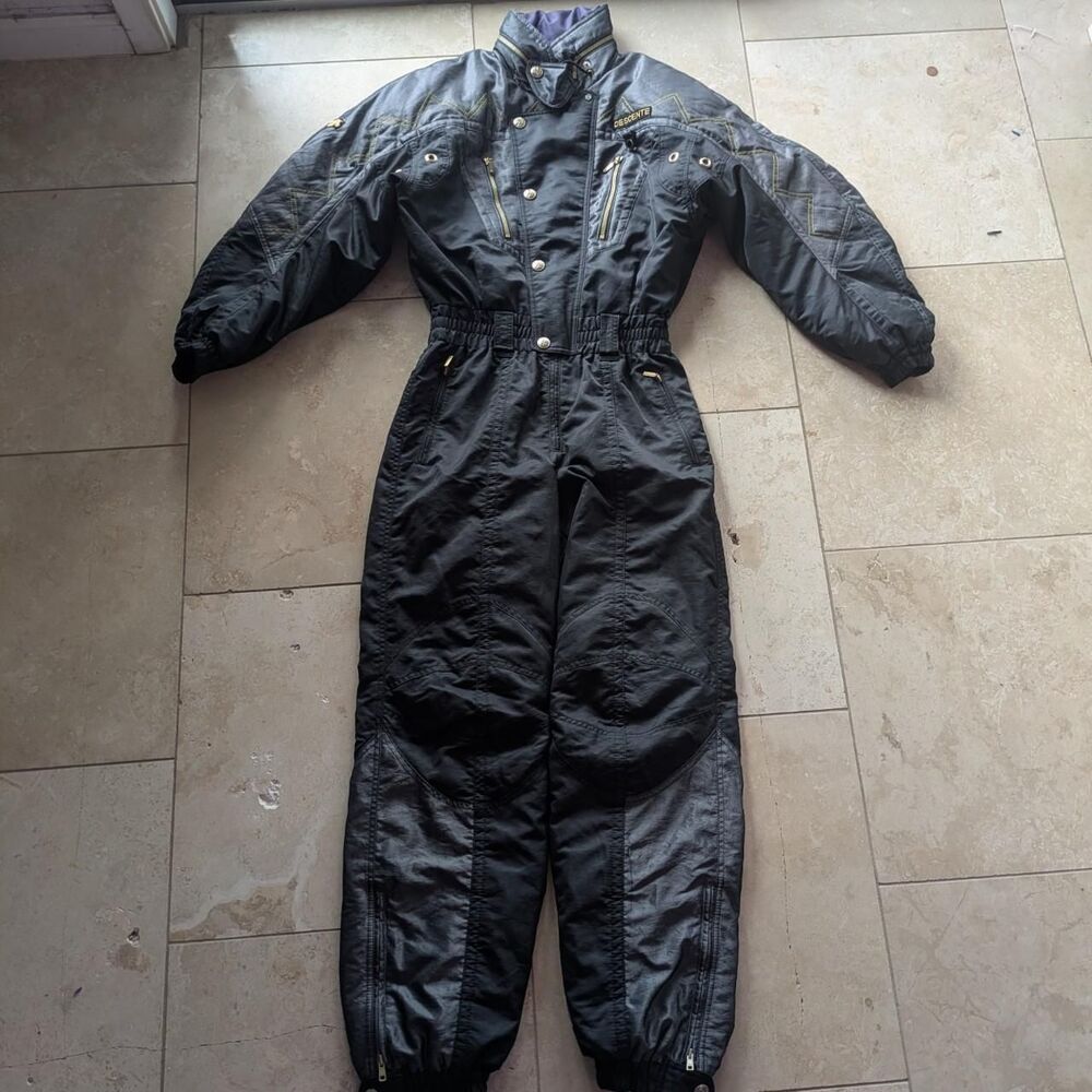Descente Men's Black and Grey Jumpsuit